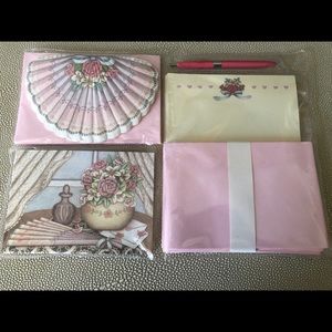Vintage Victorian Stationary set blank cards Valentine’s Day paper ephemera